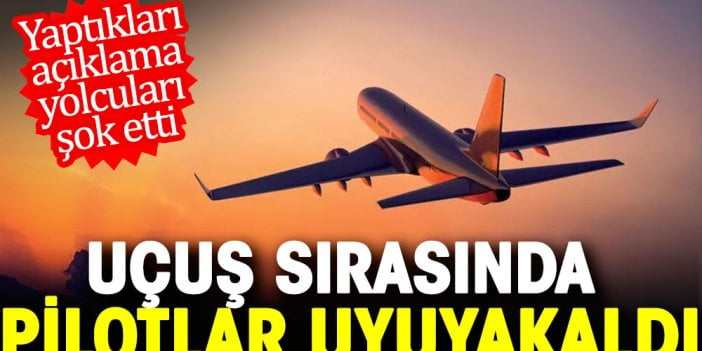 Uçuş sırasında pilotlar uyuyakaldı: Yaptıkları açıklama yolcuları şok etti