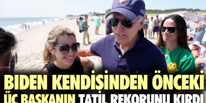 Biden kendisinden önceki üç başkanın tatil rekorunu kırdı.