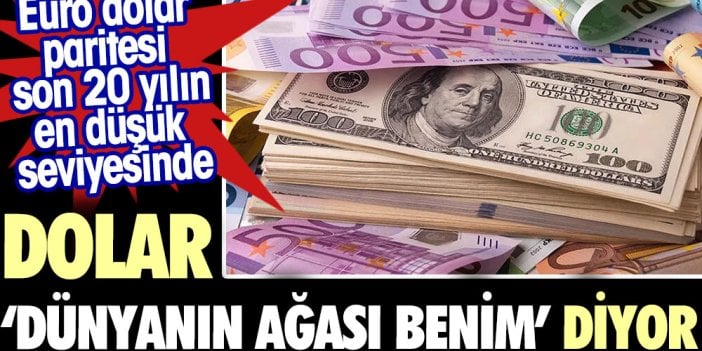 Dolar ‘dünyanın ağası benim’ diyor. Euro dolar paritesi 20 yılın en düşük seviyesinde