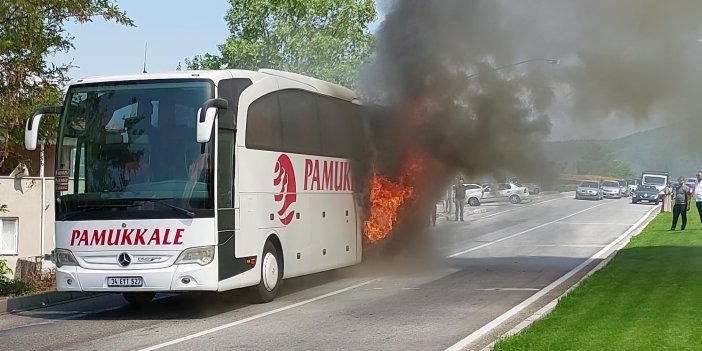 Alev alev yanan otobüste can pazarı