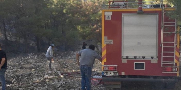 Ormanlık alanda çıkan yangın korkuttu