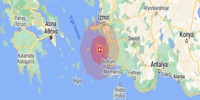 Ege'de büyük deprem. Kandilli 5. 3 olarak açıkladı