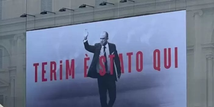 Fatih Terim'in afişleri İtalya sokaklarında