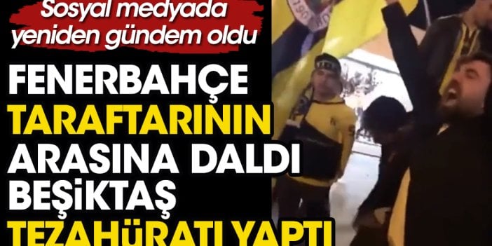 Fenerbahçe taraftarının içine daldı. En büyük Beşiktaş tezahüratı yaptı