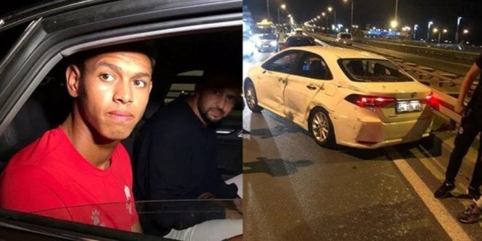 TIR'a arkadan çarptı, faciayı ucuz atlattı! Trabzonspor’un yeni transferi trafik kazası geçirdi