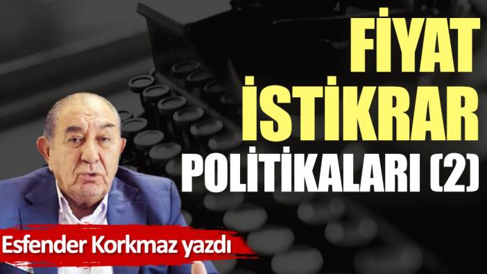 Fiyat istikrar politikaları (2)