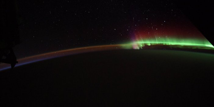 NASA uzayda görülen kuzey ışıklarını paylaştı