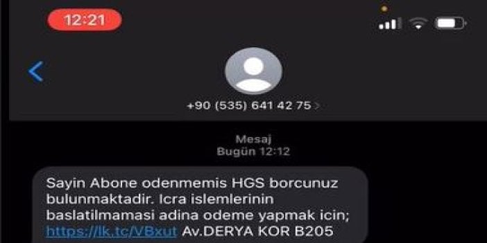 Dolandırıcıların şeytani yöntemi. Bu mesaj gelirse sakın tıklamayın 