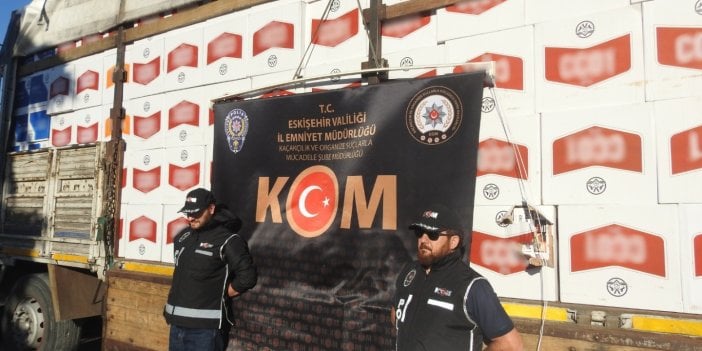 Eskişehir’de 7 milyon 15 bin adet kaçak makaron ele geçirildi