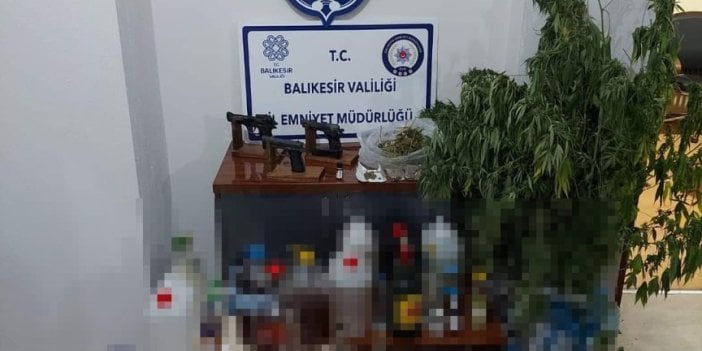 Balıkesir'de kaçak içki ve uyuşturucu operasyonu