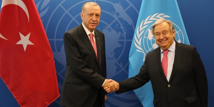 Cumhurbaşkanı Erdoğan BM Genel Sekreteri Guterres ile görüştü