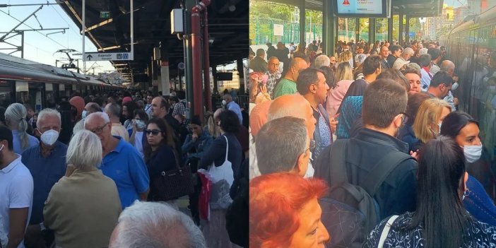 Marmaray arızalandı. Duraklarda yığılmalar oluştu