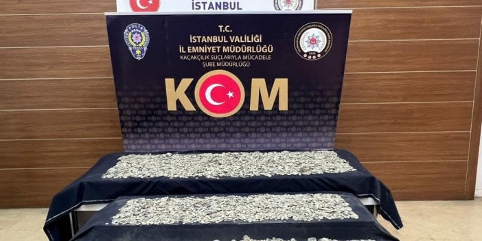 İstanbul’da durdurulan otomobilden 34 bin 550 adet sikke ele geçirildi