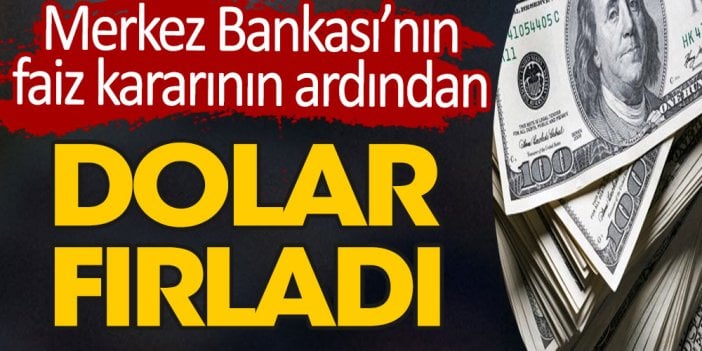 Merkez Bankası'nın faiz kararının ardından dolar fırladı