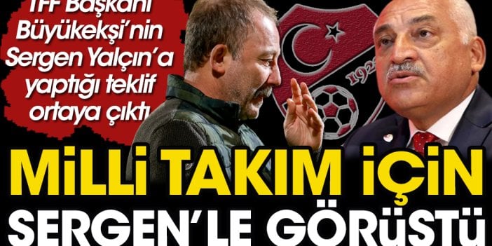 TFF Başkanı Büyükekşi'nin Milli Takım teknik direktörlüğü için Sergen Yalçın'la görüştüğü ortaya çıktı