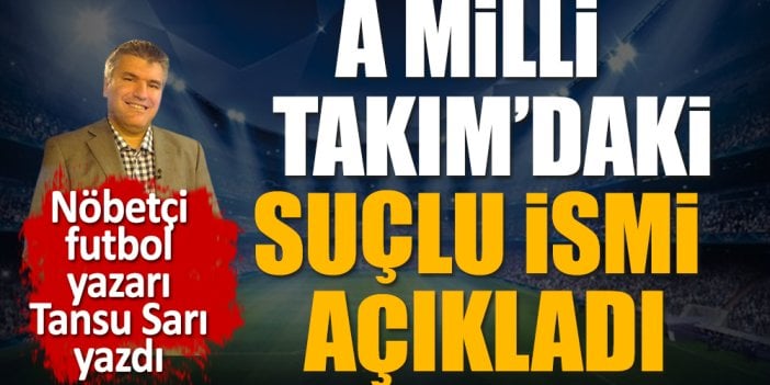 A Milli Takım'daki suçluyu nöbetçi futbol yazarı Tansu Sarı açıkladı