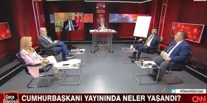 Tak-şak gazeteciler tak-yaz gazetecilere canlı yayında sahip çıktı. Erdoğan canlı yayında Selvi ve Ahmet Hakan'a talimat vermişti