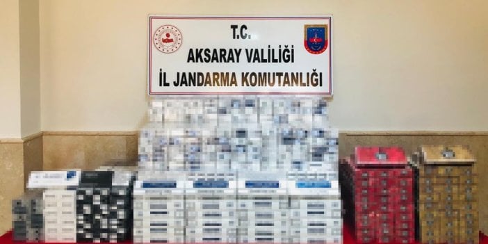 Aksaray’da 6 bin 160 paket kaçak sigara ele geçirildi