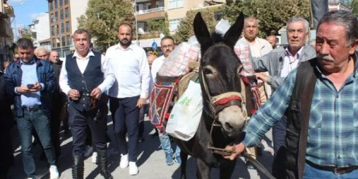 Sebebini duyunca çok şaşıracaksınız. Deste deste paraları katıra yükleyip belediyeye böyle götürdü