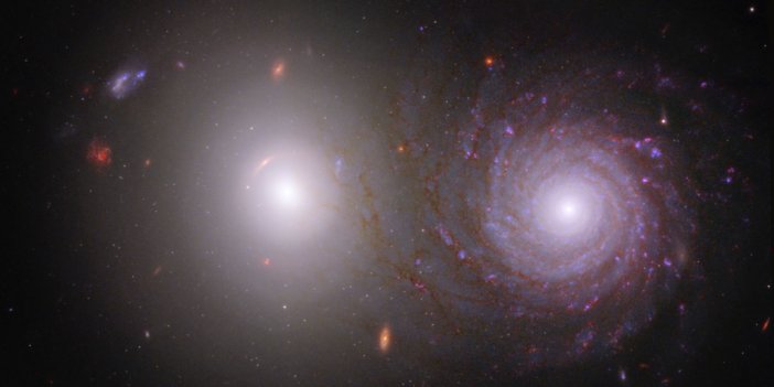 Hubble’ın verilerini kullandı! James Webb’ten çift galaksi görüntüsü