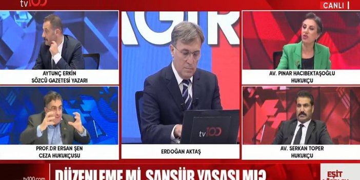 Ersan Şen canlı yayında çılgına döndü. Sansür yasası konuşulurken ortalık bir anda karıştı