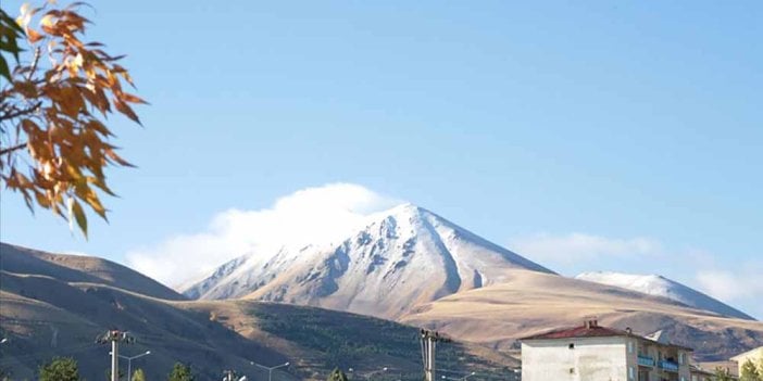 Palandöken'in zirvesi beyaza büründü