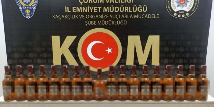 Çorum'da kaçak içki operasyonu