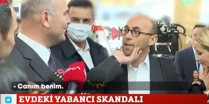 Muhabir ‘evdeki yabancı’ iddalarını sordu; Bakan Soylu, çenesini okşayıp 'canım benim' dedi