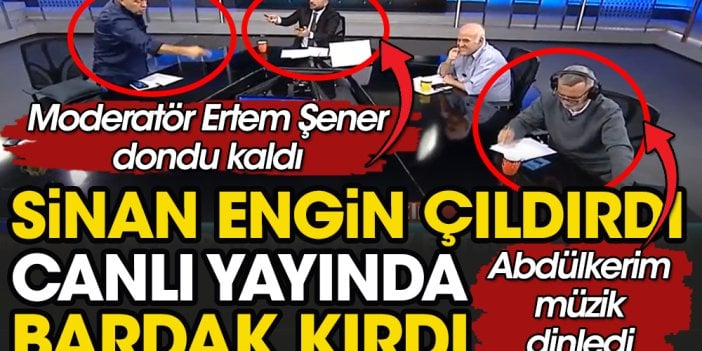 Ahmet Çakar, Sinan Engin'i çıldırttı. Canlı yayında bardak kırdırttı