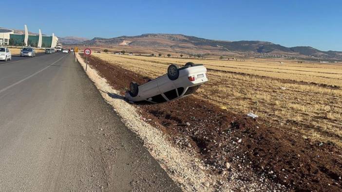 Kontrolden çıkan otomobil takla attı: 2 yaralı (11 Ekim 2022)