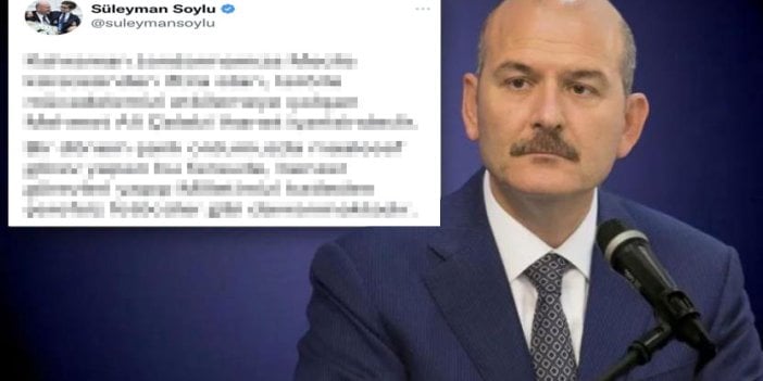 Çelebi'nin katılımı sonrası gözler ona çevrilmişti. Süleyman Soylu attığı tweeti sildi