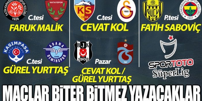 Spor Toto Süper Lig'de 10.hafta heyecanı başlıyor! Maçlar biter bitmez yazacaklar