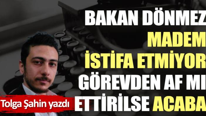 Bakan Dönmez madem istifa etmiyor görevden af mı ettirilse acaba?