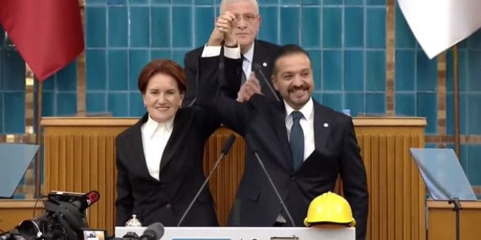 Kürşad Zorlu İYİ Parti'ye katıldı, rozetini Meral Akşener taktı