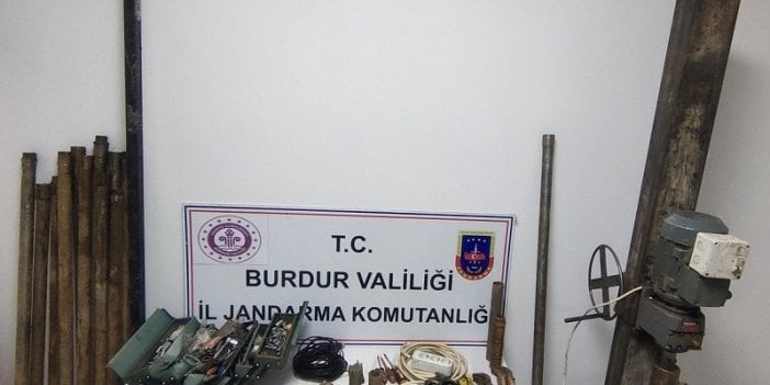 Burdur'da kaçak kazı operasyonu