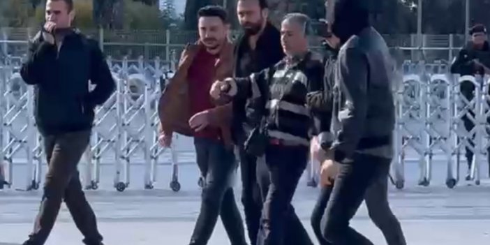 Adliye önünde hareketli anlar: ‘Erdoğan hırsız’ diye bağıran bir kişi gözaltına alındı