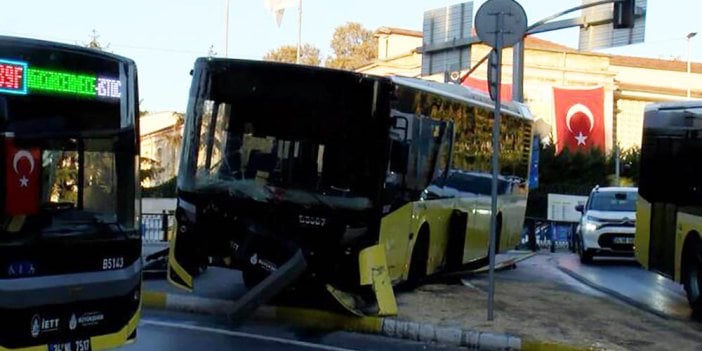 İstanbul’da faciadan dönüldü! İETT otobüsü yoldan çıktı