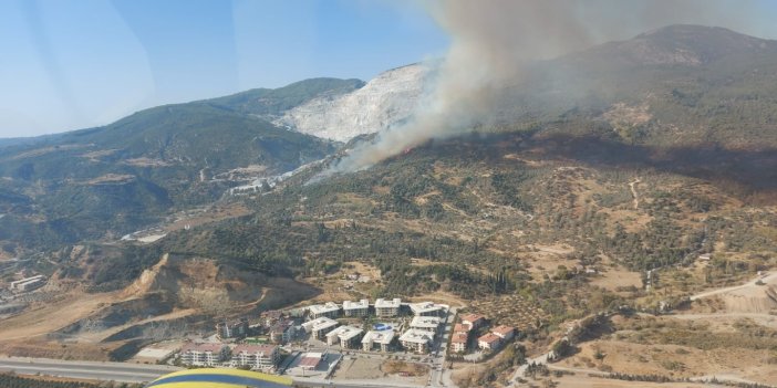 Son dakika. Aydın Söke'de makilik alanda yangın