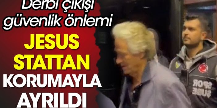 Derbi çıkışı Jorge Jesus stattan korumalarla ayrıldı