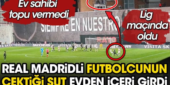 Real Madridli yıldızın çektiği şut kale arkasından evin içine kaçtı. Ev sahibi "Topu vermem" dedi