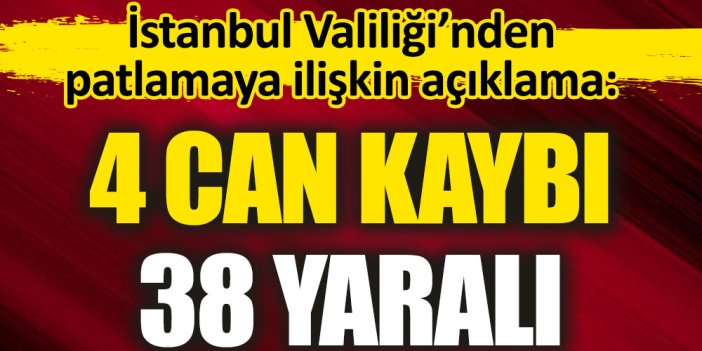 İstanbul Valiliğinden İstiklal Caddesindeki patlamaya ilişkin açıklama: Can kaybı ve yaralılar var