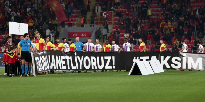 Göztepeli taraftarlardan teröre anlamlı protesto