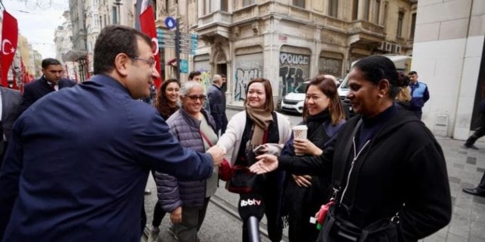 Beyoğlu’nu ziyaret eden Ekrem İmamoğlu: Yüz kişiyle selamlaştıysam ellisi yabancıydı