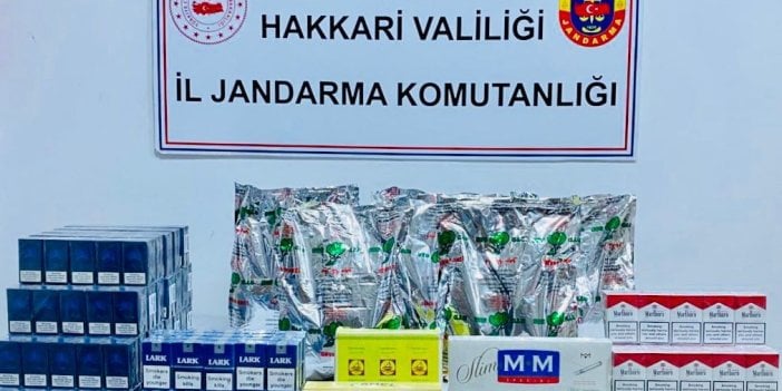 Hakkari'de 450 paket sigara ele geçirildi