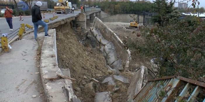 Bakırköy'de inşaat alanında istinat duvarı çöktü