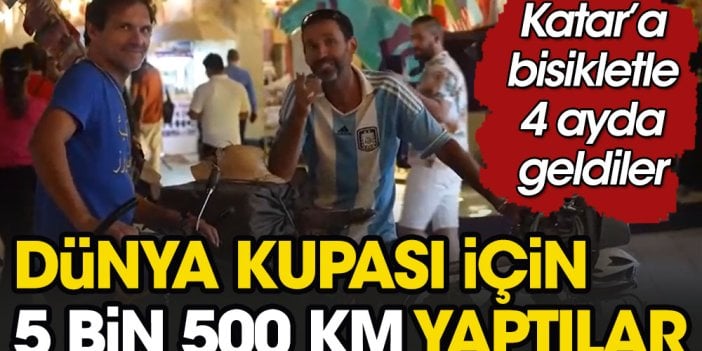 İtalya'dan bisikletle Dünya Kupası için Katar'a 4 ayda geldiler