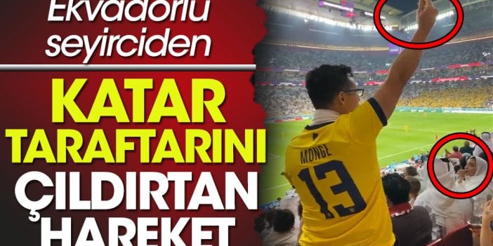 Katar taraftarını tribünde çıldırtan hareket