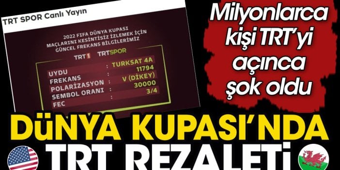 Dünya Kupası'nda TRT rezaleti. Büyük tepki var