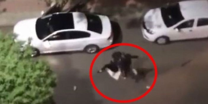 Siirt'te yol ortasında kadına şiddet kamerada