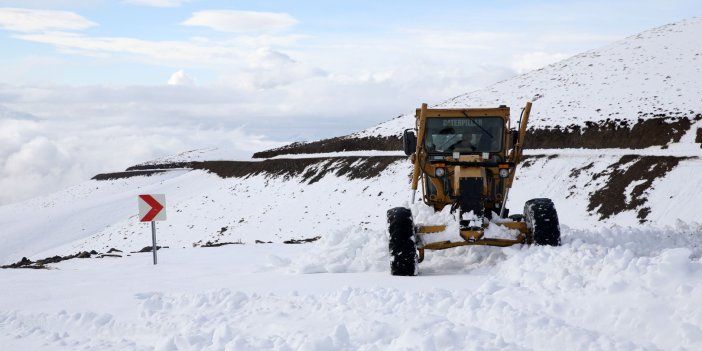 Muş'ta kar nedeniyle kapanan köy yolu ekiplerin çalışmasıyla açıldı
